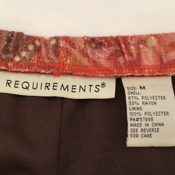 Requirements - orange/rust brown skirt and top set with matching earrings - Picture 7 of 15